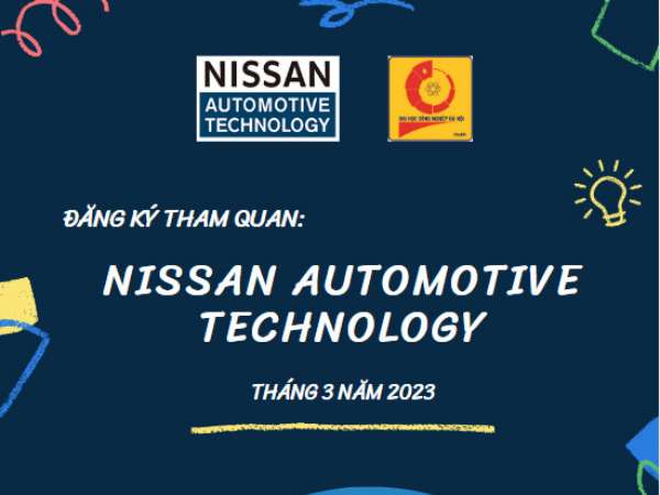 Đăng ký chương trình tham quan Nissan Automotive Technology tháng 3 năm 2022