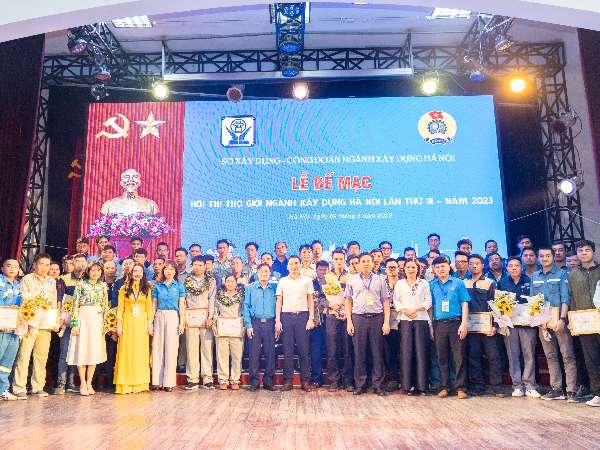 Hội thi thợ giỏi ngành Xây dựng Hà Nội lần thứ III diễn ra thành công tại Đại học Công nghiệp Hà Nội