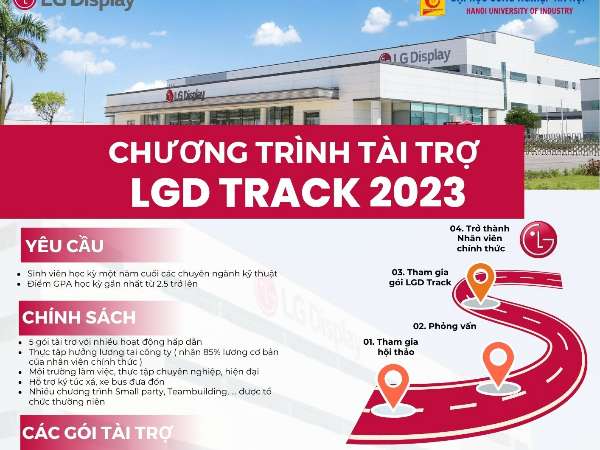 Thông báo Hội thảo giới thiệu Chương trình Tài trợ LGD Track 2023 và Phỏng vấn thực tập của Công ty TNHH LG Display Việt Nam Hải Phòng